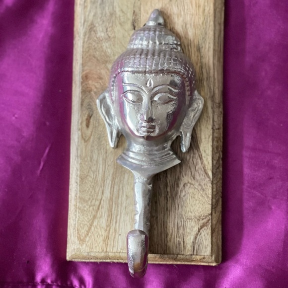 Wooden Buddha decorative hanging hook. NWOT - Picture 4 of 6